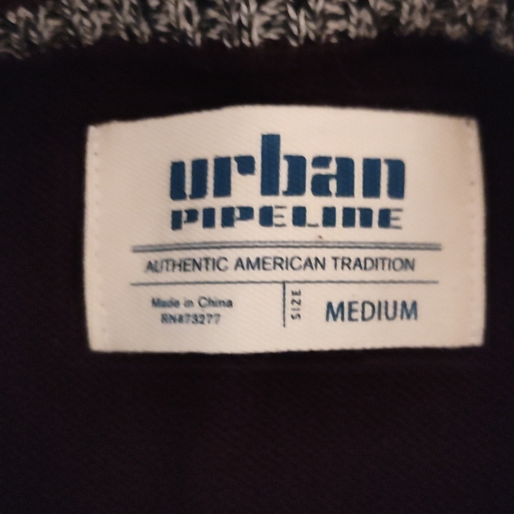 Urban Pipeline Men's Deer Knit Sweater Medium Burgundy Cotton Blend - Picture 7 of 9